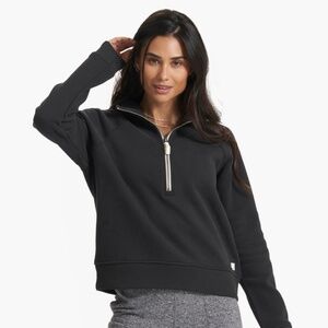 Vuori Restore Half Zip Hoodie - Washed Black